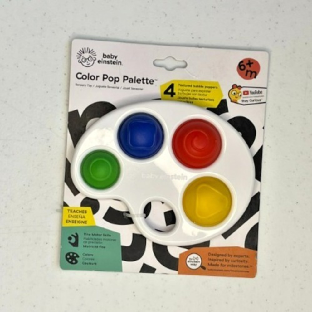 Baby Einstein Color POP Palette Sensory Textured Bubble Fine Motor Skills Toy 6+